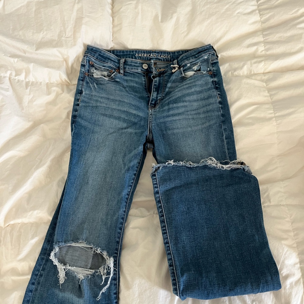 Fit and Flare | American Eagle | Blue jeans | Stretch